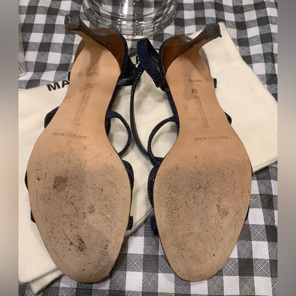 Manolo Blahnik Bayan Jeans Blue sz 37 - Picture 5 of 5